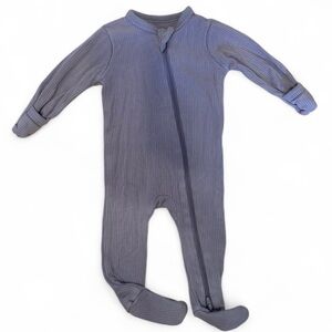 Kyte Baby 0-3 Months Pajamas Unisex Gray Ribbed Bamboo